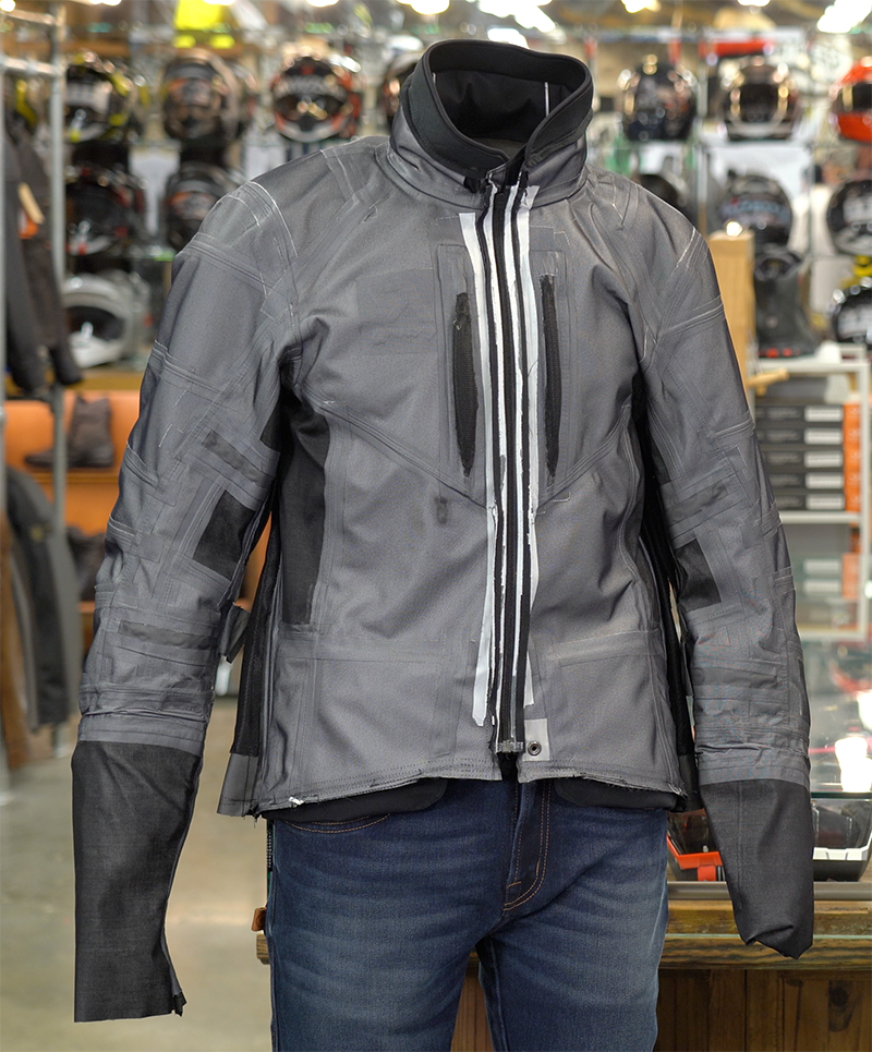 Inside out laminated motorcycle jacket